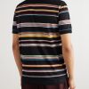 Striped Cotton-Piqué Polo Shirt - BK Striped Cotton-Piqué Polo Shirt - BK