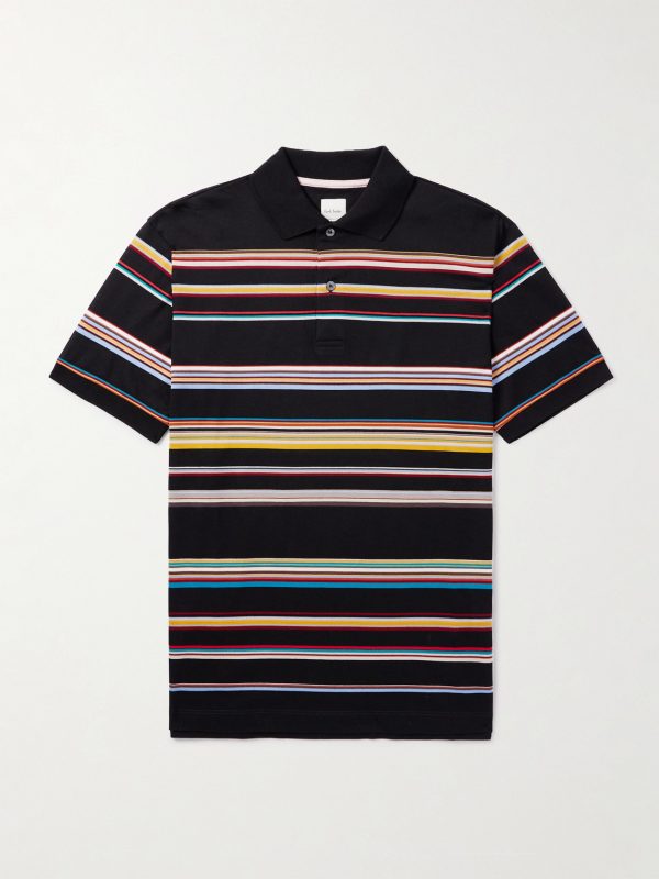 Striped Cotton-Piqué Polo Shirt Striped Cotton-Piqué Polo Shirt