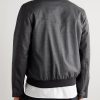 Checked Wool Bomber Jacket - BK Checked Wool Bomber Jacket - BK