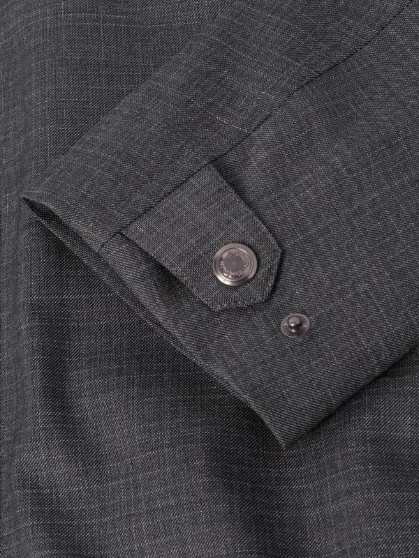 Checked Wool Bomber Jacket - E1 Checked Wool Bomber Jacket - E1
