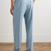 Tapered Pleated Stretch-Wool Suit Trousers - BK Tapered Pleated Stretch-Wool Suit Trousers - BK