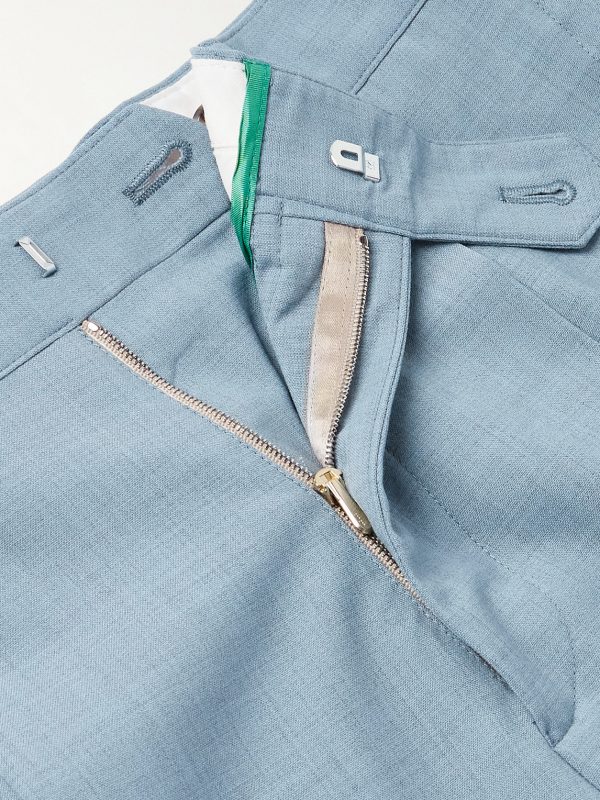 Tapered Pleated Stretch-Wool Suit Trousers - E1 Tapered Pleated Stretch-Wool Suit Trousers - E1