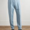 Tapered Pleated Stretch-Wool Suit Trousers - FR Tapered Pleated Stretch-Wool Suit Trousers - FR