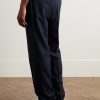 Slim-Fit Straight-Leg Wool Trousers - BK Slim-Fit Straight-Leg Wool Trousers - BK