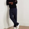 Slim-Fit Straight-Leg Wool Trousers - OU Slim-Fit Straight-Leg Wool Trousers - OU