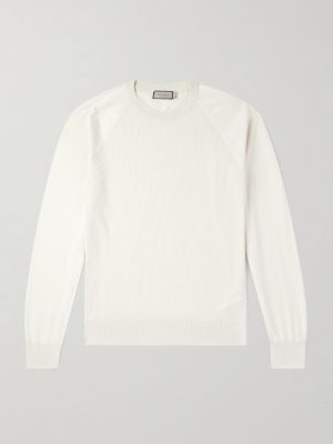 Waffle-Knit Cotton and Silk-Blend Sweatshirt Waffle-Knit Cotton and Silk-Blend Sweatshirt