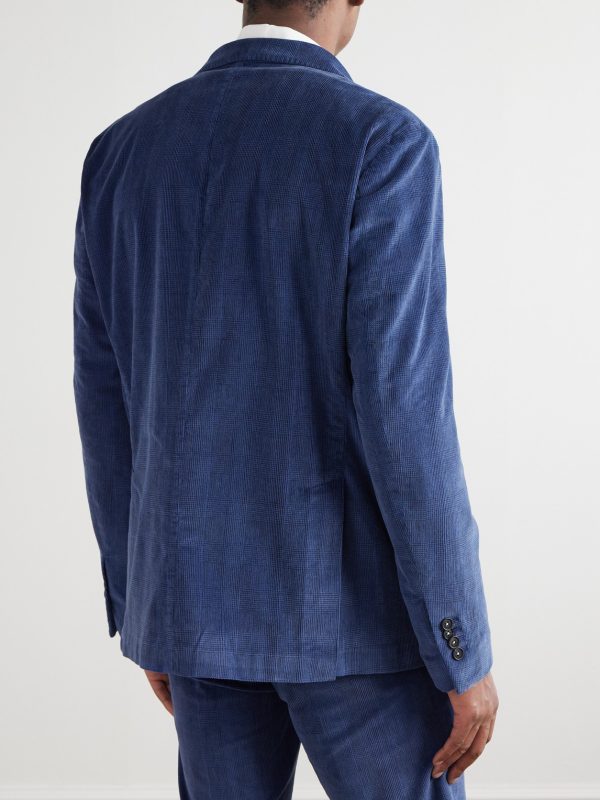 Catch2 Prince of Wales Checked Cotton-Blend Corduroy Blazer - BK