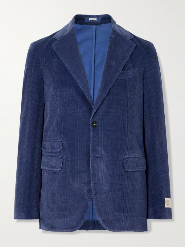 Catch2 Prince of Wales Checked Cotton-Blend Corduroy Blazer