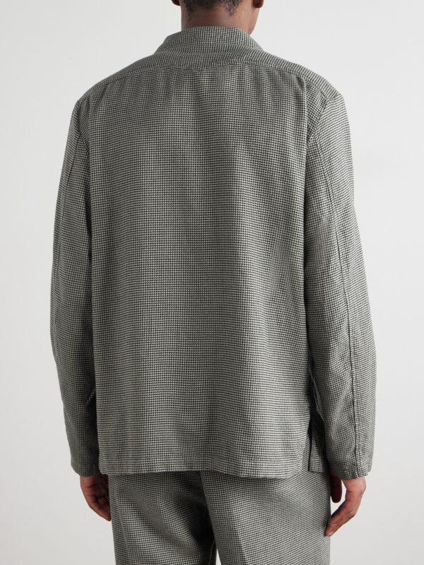 Florida Puppytooth Cotton Overshirt - BK Florida Puppytooth Cotton Overshirt - BK