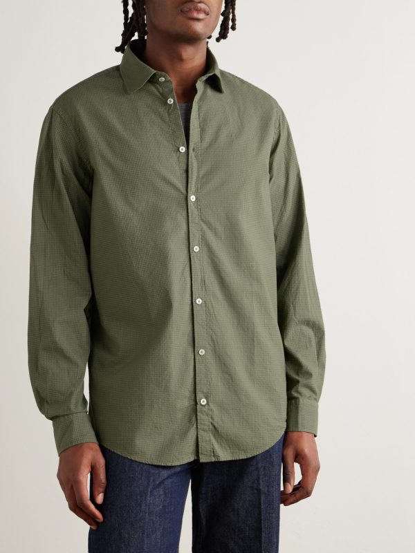 Canary Checked Cotton Shirt - FR Canary Checked Cotton Shirt - FR