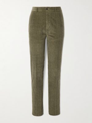 Mauko Straight-Leg Prince of Wales Checked Cotton-Blend Corduroy Suit Trousers