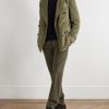 Mauko Straight-Leg Prince of Wales Checked Cotton-Blend Corduroy Suit Trousers - OU