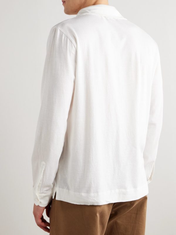 Ischia Cotton and Cashmere-Blend Jersey Polo Shirt - BK Ischia Cotton and Cashmere-Blend Jersey Polo Shirt - BK