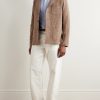 Baglietto Checked Houndstooth Wool-Blend Blazer - OU Baglietto Checked Houndstooth Wool-Blend Blazer - OU