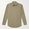 Canary Slim-Fit Checked Cotton-Poplin Shirt