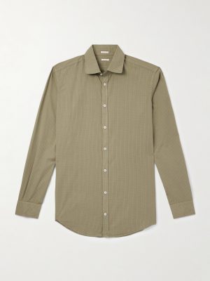 Canary Slim-Fit Checked Cotton-Poplin Shirt