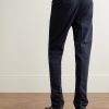 Slim-Fit Garment-Dyed Cotton-Blend Twill Trousers - BK Slim-Fit Garment-Dyed Cotton-Blend Twill Trousers - BK