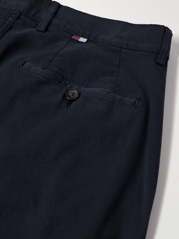 Slim-Fit Garment-Dyed Cotton-Blend Twill Trousers - CU Slim-Fit Garment-Dyed Cotton-Blend Twill Trousers - CU