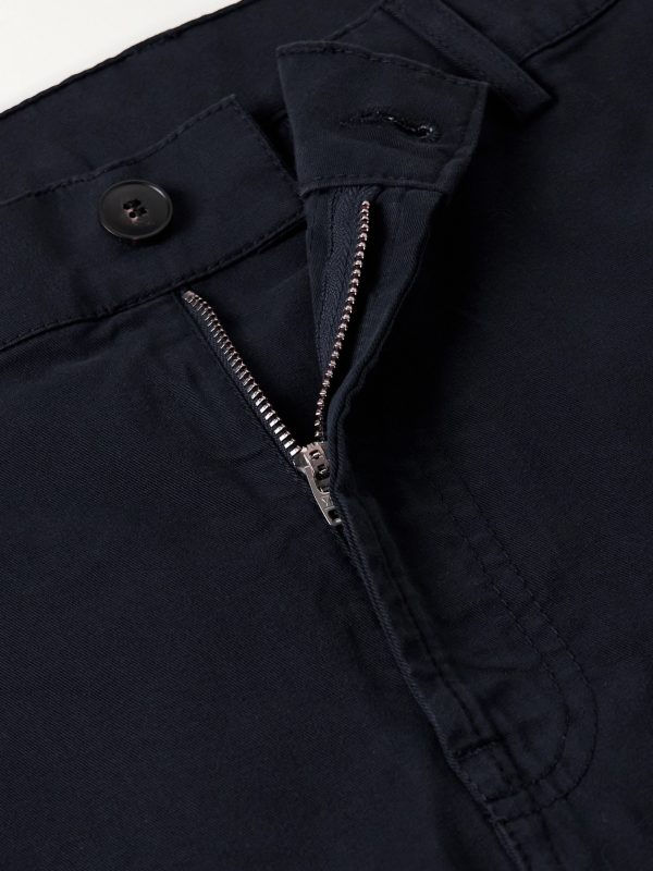 Slim-Fit Garment-Dyed Cotton-Blend Twill Trousers - E1 Slim-Fit Garment-Dyed Cotton-Blend Twill Trousers - E1