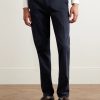 Slim-Fit Garment-Dyed Cotton-Blend Twill Trousers - FR Slim-Fit Garment-Dyed Cotton-Blend Twill Trousers - FR