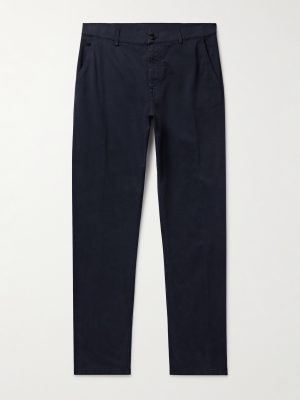 Slim-Fit Garment-Dyed Cotton-Blend Twill Trousers Slim-Fit Garment-Dyed Cotton-Blend Twill Trousers