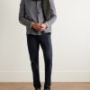 Slim-Fit Garment-Dyed Cotton-Blend Twill Trousers - OU Slim-Fit Garment-Dyed Cotton-Blend Twill Trousers - OU