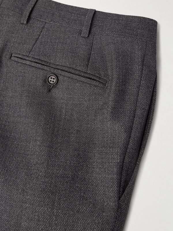 Straight-Leg Pleated Wool Suit Trousers - CU