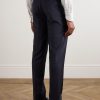 Slim-Fit Straight-Leg Checked Super 130s Wool Suit Trousers - BK Slim-Fit Straight-Leg Checked Super 130s Wool Suit Trousers - BK