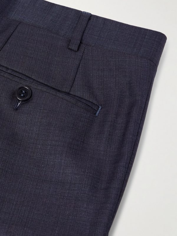 Slim-Fit Straight-Leg Checked Super 130s Wool Suit Trousers - CU Slim-Fit Straight-Leg Checked Super 130s Wool Suit Trousers - CU