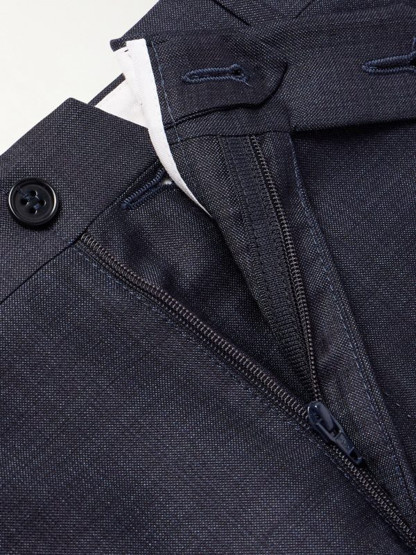 Slim-Fit Straight-Leg Checked Super 130s Wool Suit Trousers - E1 Slim-Fit Straight-Leg Checked Super 130s Wool Suit Trousers - E1