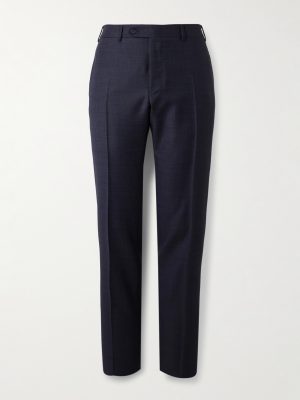 Slim-Fit Straight-Leg Checked Super 130s Wool Suit Trousers Slim-Fit Straight-Leg Checked Super 130s Wool Suit Trousers