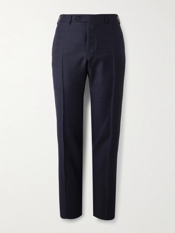 Slim-Fit Straight-Leg Checked Super 130s Wool Suit Trousers Slim-Fit Straight-Leg Checked Super 130s Wool Suit Trousers