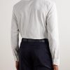 Striped Cotton and Silk-Blend Shirt - BK Striped Cotton and Silk-Blend Shirt - BK