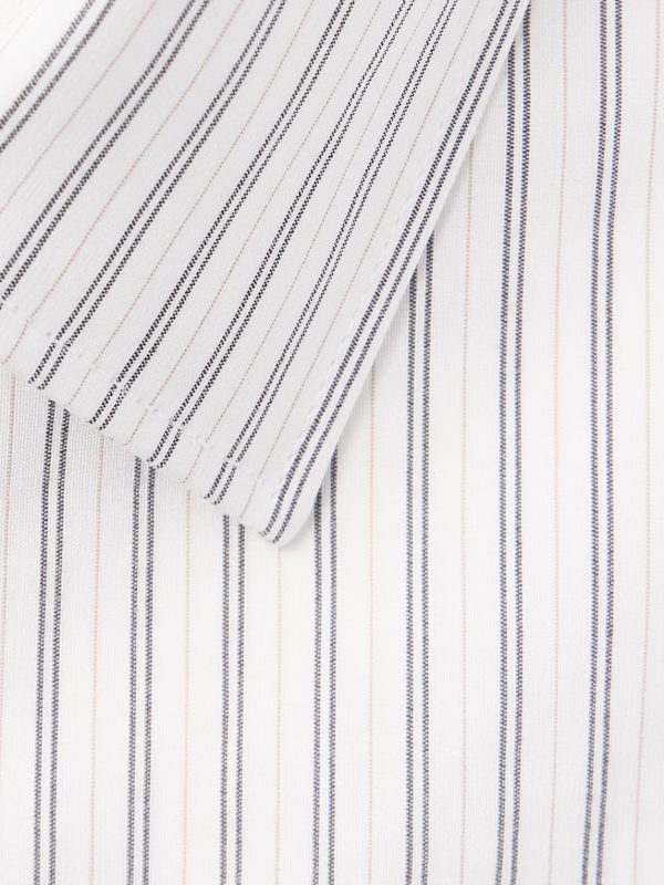 Striped Cotton and Silk-Blend Shirt - CU Striped Cotton and Silk-Blend Shirt - CU