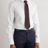 Striped Cotton and Silk-Blend Shirt - FR Striped Cotton and Silk-Blend Shirt - FR