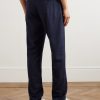 Tapered Wool-Flannel Drawstring Trousers - BK