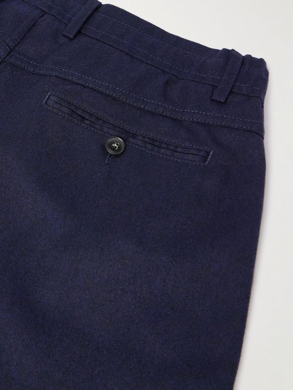 Tapered Wool-Flannel Drawstring Trousers - CU