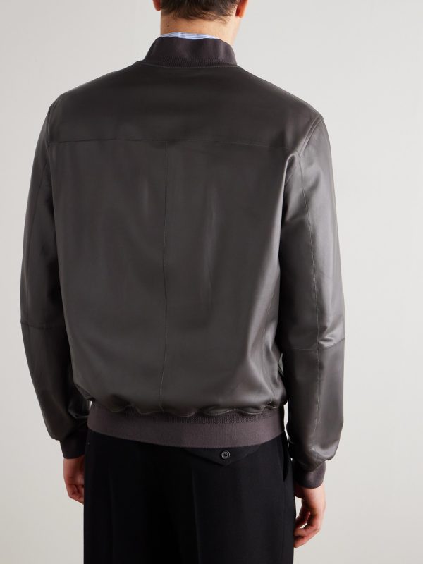 Nuvola Leather Bomber Jacket - BK Nuvola Leather Bomber Jacket - BK