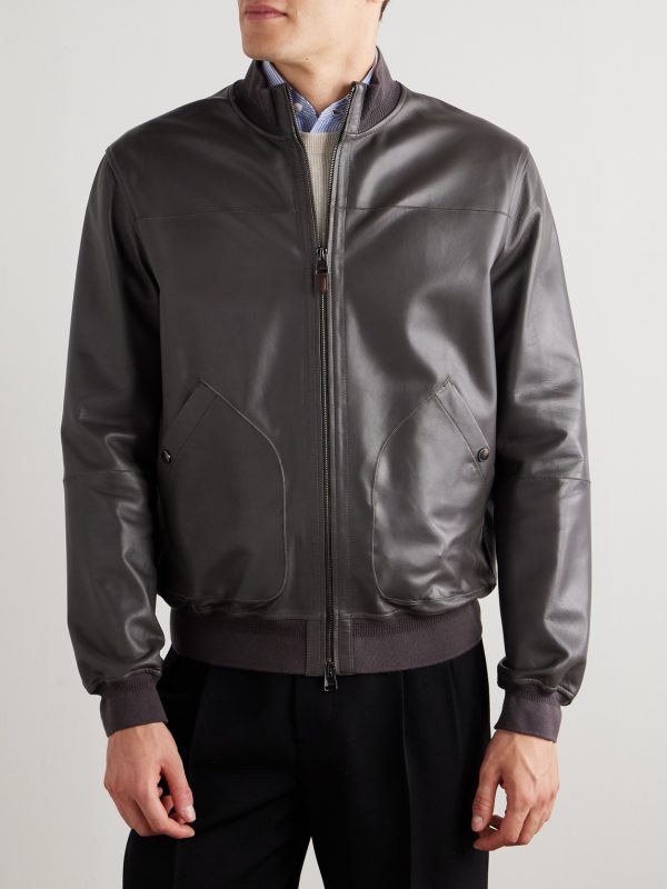 Nuvola Leather Bomber Jacket - FR Nuvola Leather Bomber Jacket - FR