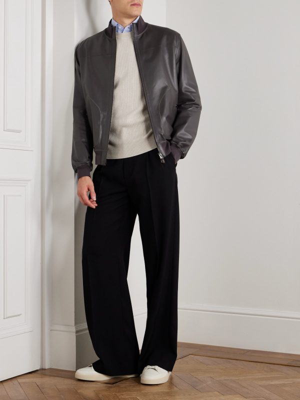 Nuvola Leather Bomber Jacket - OU Nuvola Leather Bomber Jacket - OU