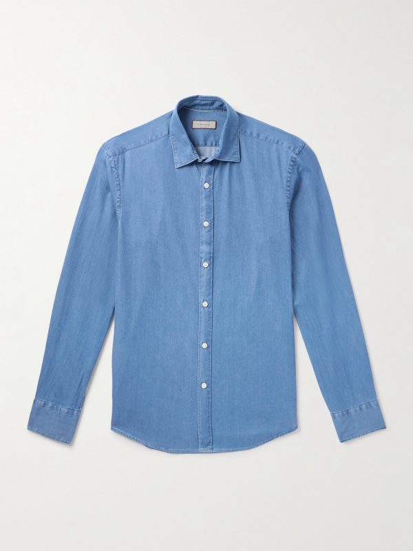 Cotton-Blend Chambray Shirt