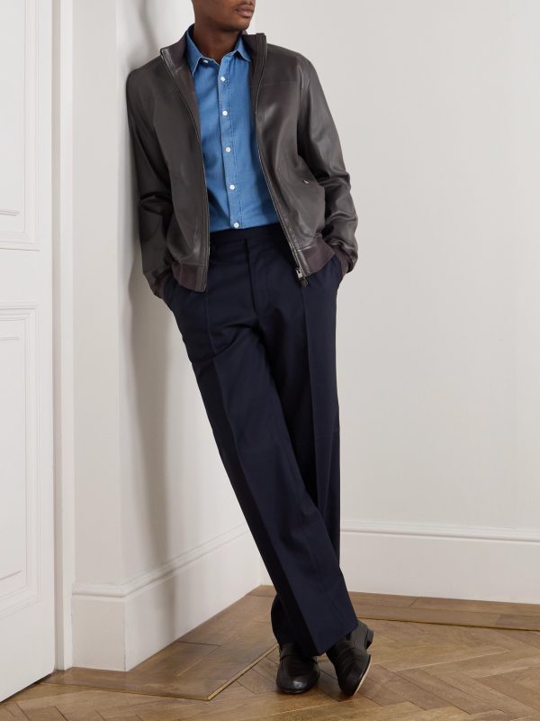 Cotton-Blend Chambray Shirt - OU
