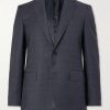 Super 130s Slim-Fit Checked Wool Suit Jacket