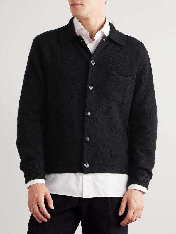 Wool and Cashmere-Blend Cardigan - FR Wool and Cashmere-Blend Cardigan - FR