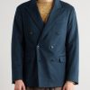 Double-Breasted Brushed Wool and Cashmere-Blend Blazer - FR