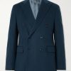 Double-Breasted Brushed Wool and Cashmere-Blend Blazer