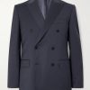 Double-Breasted Super 130s Wool Suit Jacket Double-Breasted Super 130s Wool Suit Jacket