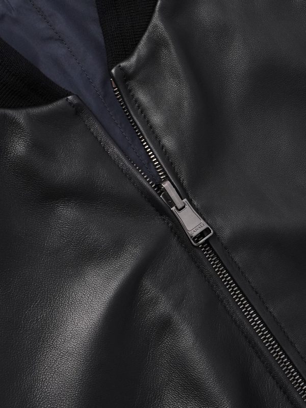 Reversible Leather and Shell Bomber Jacket - CU