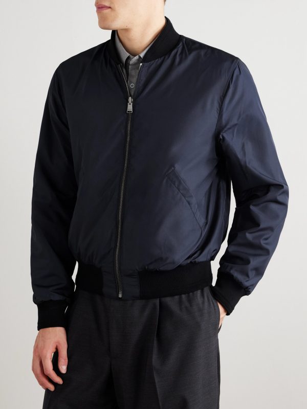 Reversible Leather and Shell Bomber Jacket - E2