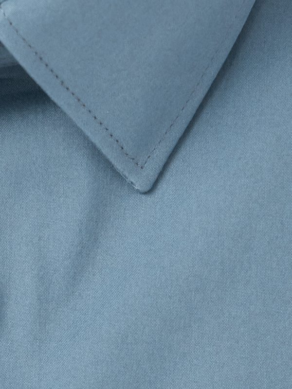 Spread-Collar Cotton-Blend Poplin Shirt - CU